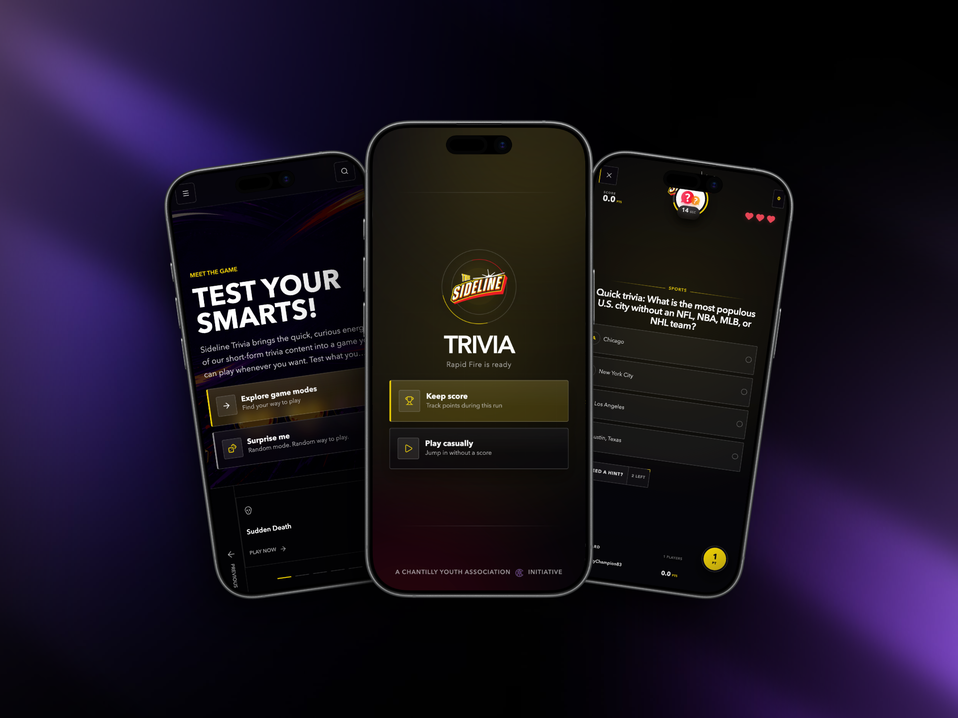 trivia mockups